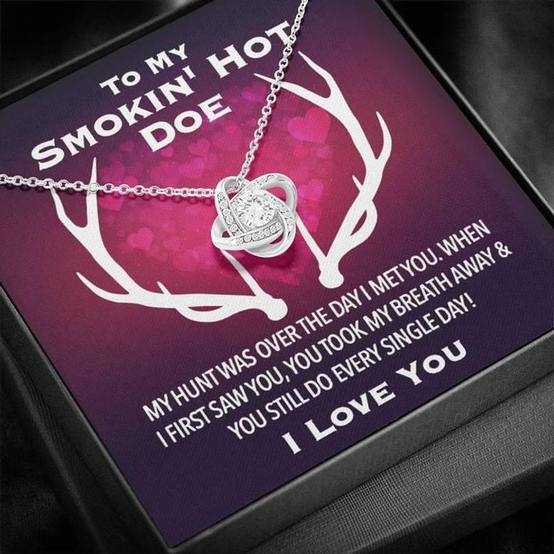 Smokin' Hot Doe Hunt Is Over | Love Knot Necklace | Personalized Gift For Your Woman! ❤️