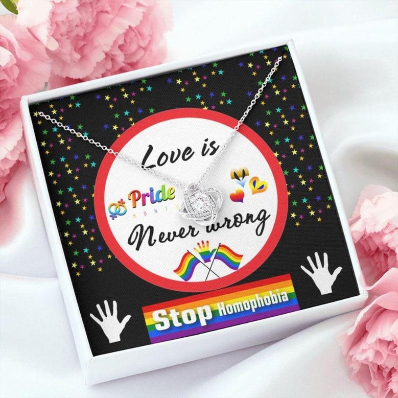 Stop Homophobia Necklace, Lgbtq Necklace, Pride Month Necklace, Lgbtq Gift, Necklace For Gay Pride