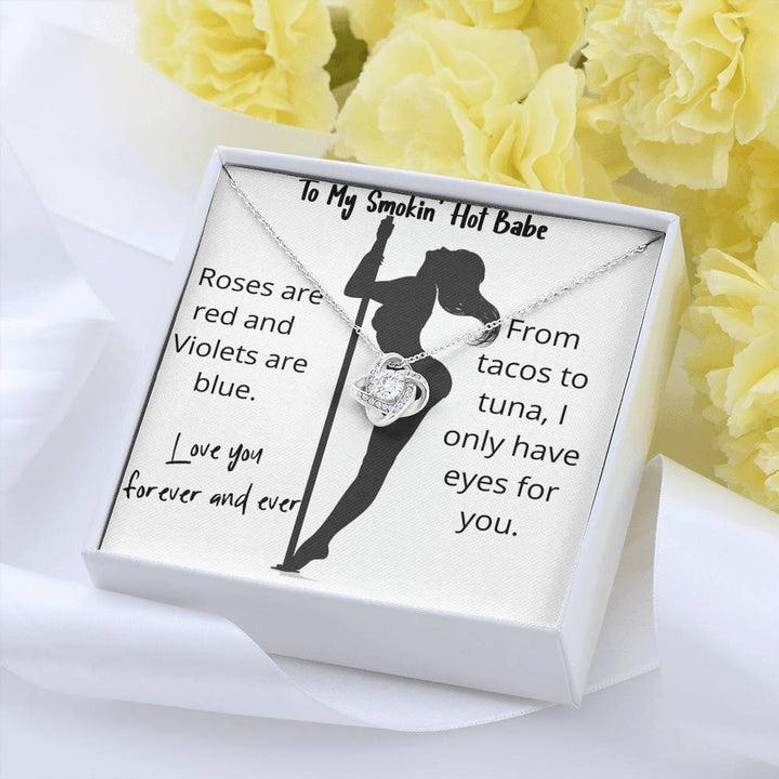 Tacos Or Tuna Love Knot Necklace