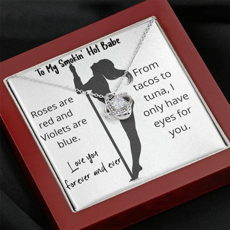 Tacos Or Tuna Love Knot Necklace