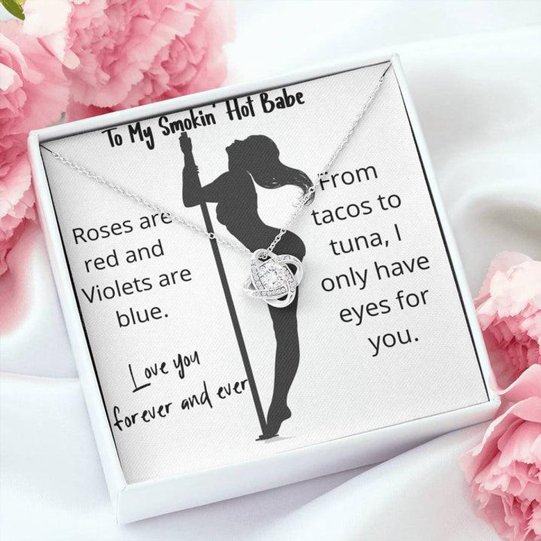 Tacos Or Tuna Love Knot Necklace