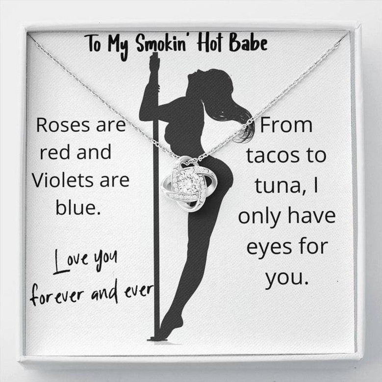 Tacos Or Tuna Love Knot Necklace