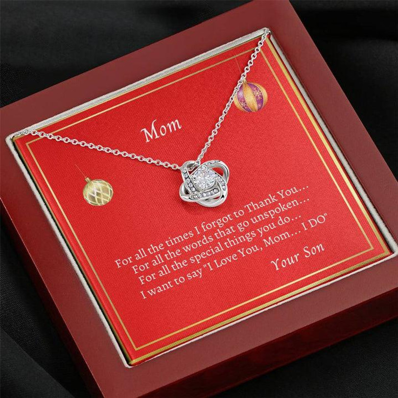 To Mom "For All The Times Love Knot Necklace" From Son