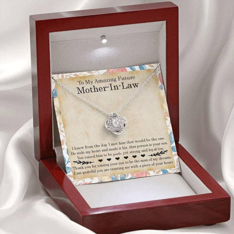 To My Amazing Future Mother-In-Law Gift Love Knot Necklace, Gift For Future Mother-In-Law, Birthday Mother's Day Gift Necklace