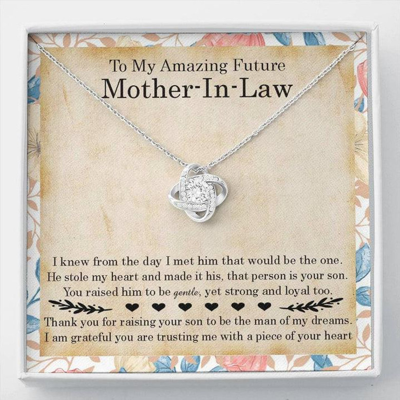 To My Amazing Future Mother-In-Law Gift Love Knot Necklace, Gift For Future Mother-In-Law, Birthday Mother's Day Gift Necklace