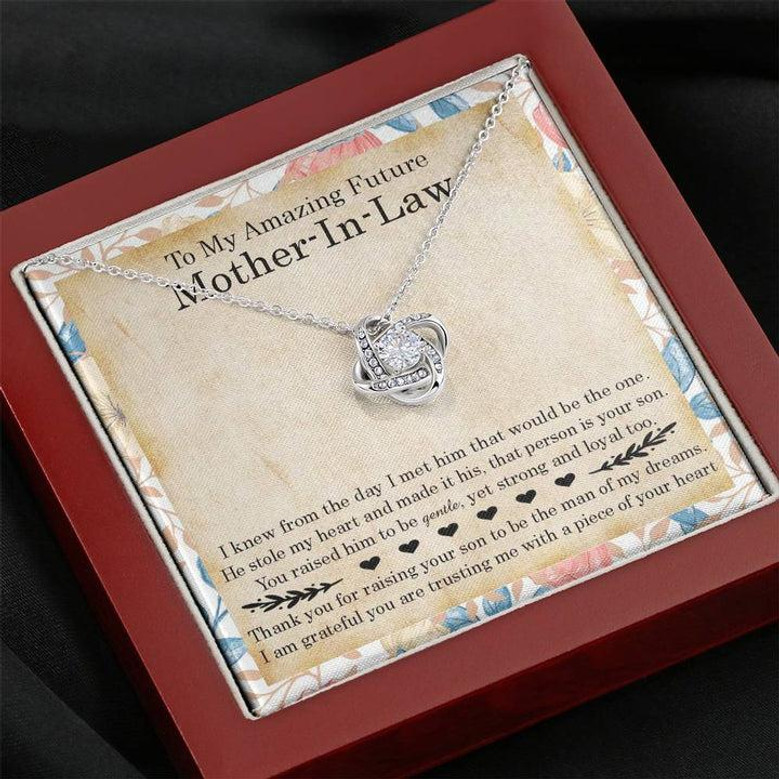 To My Amazing Future Mother-In-Law Gift Love Knot Necklace, Gift For Future Mother-In-Law, Birthday Mother's Day Gift Necklace