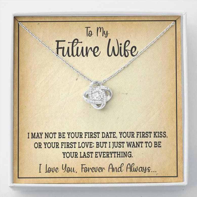 To My Future Wife, You're My Perfect Match Love Knot Necklace - Valentine's Day Gift For Her, Engagement Gift, Gift For Fiance