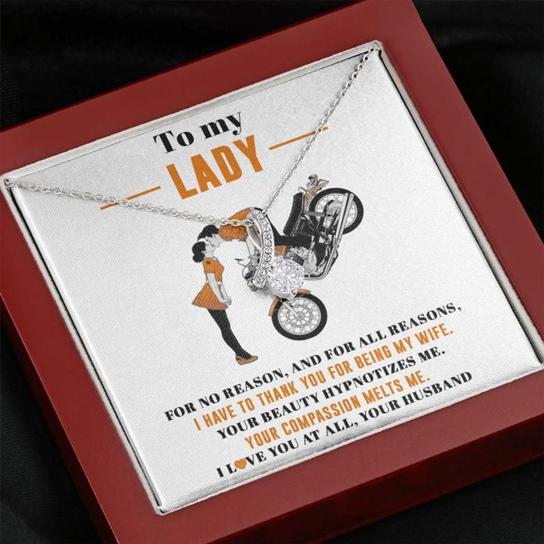 To My Lady - Gift For Wife - Thank For Being My Wife - The Love Knot Necklace - Valentine's Day Gift For Old School R&B Music Lover - Jewelry For Soul Mate, Wife, Fiancee Or Girlfriend