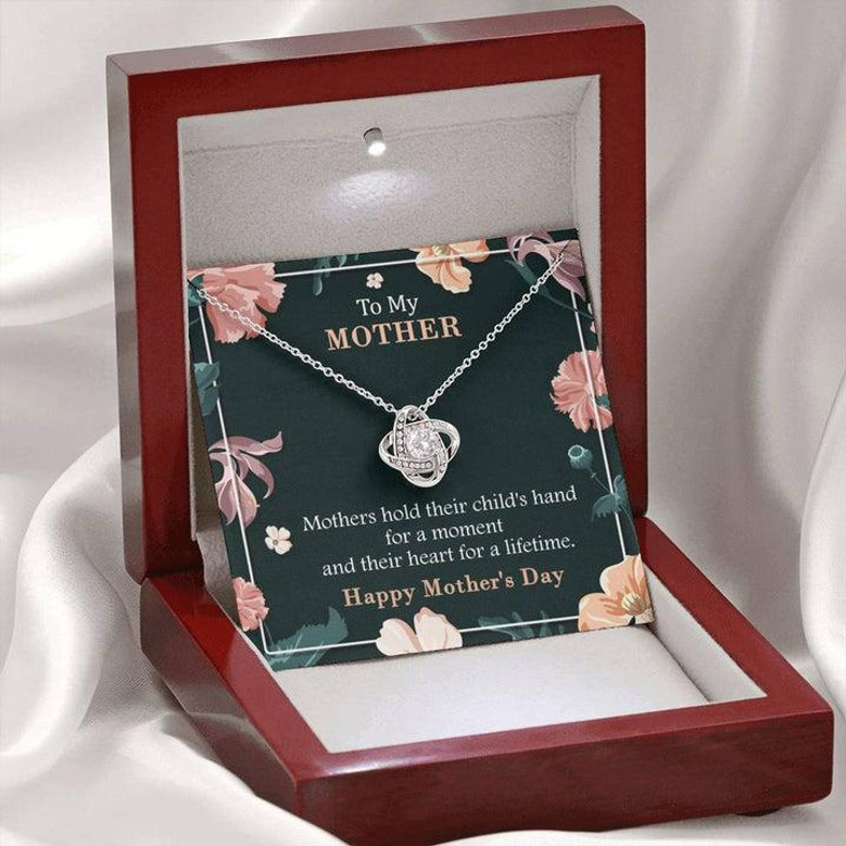 To My Mother, Hearts For A Lifetime Love Knot Necklace Mother's Day Special