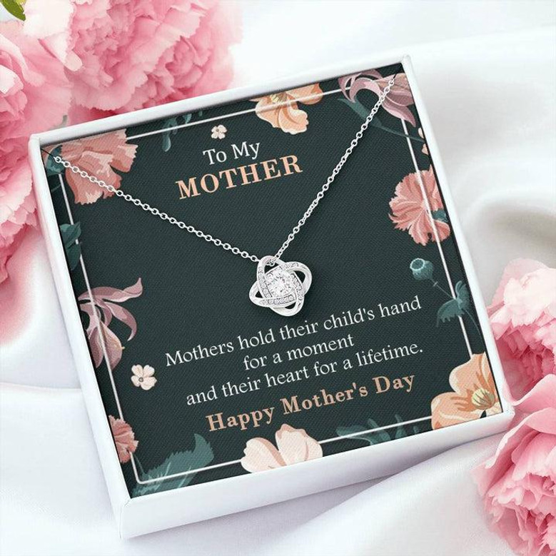 To My Mother, Hearts For A Lifetime Love Knot Necklace Mother's Day Special