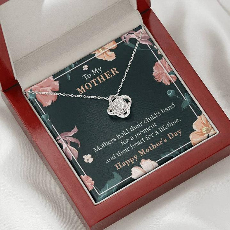 To My Mother, Hearts For A Lifetime Love Knot Necklace Mother's Day Special