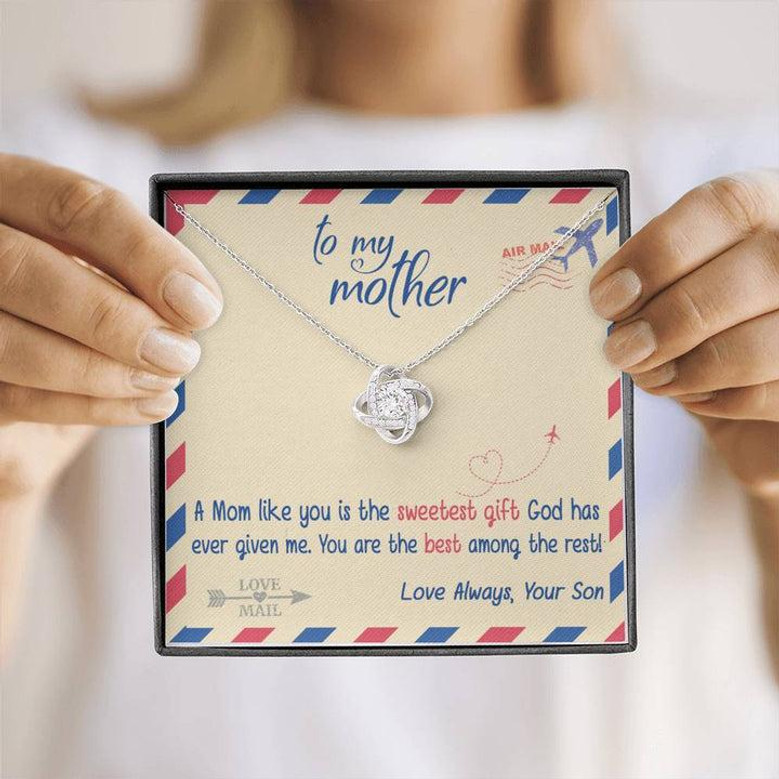 To My Mother Love Knot Necklace