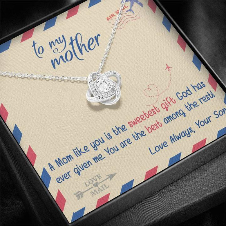 To My Mother Love Knot Necklace