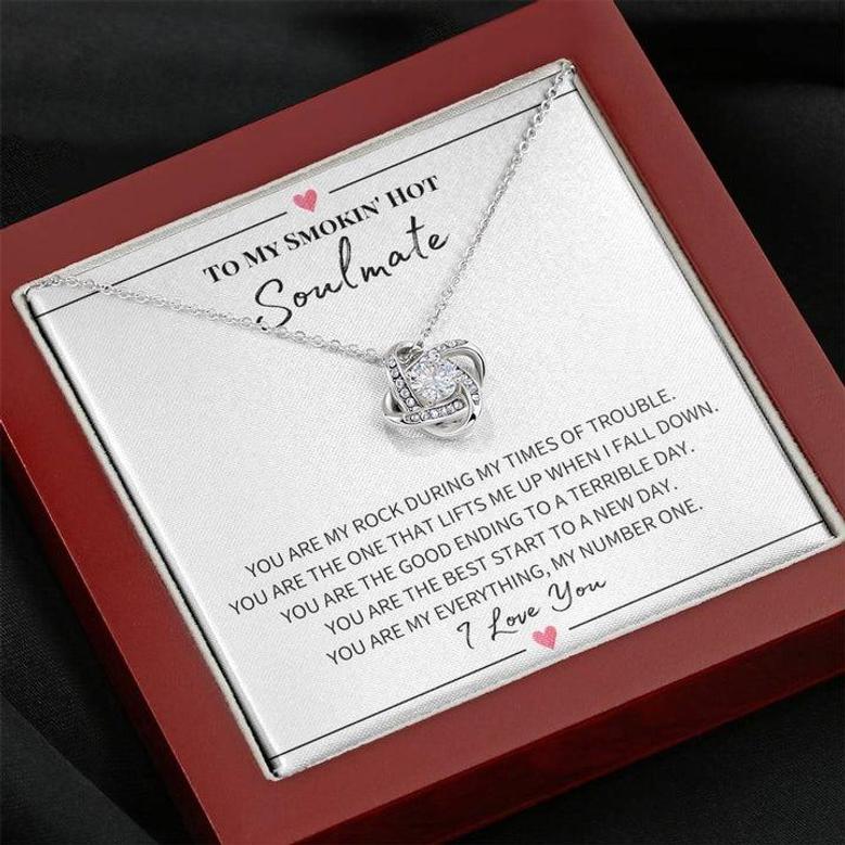To My Smokin' Hot Soulmate - My Number One - Love Knot Necklace