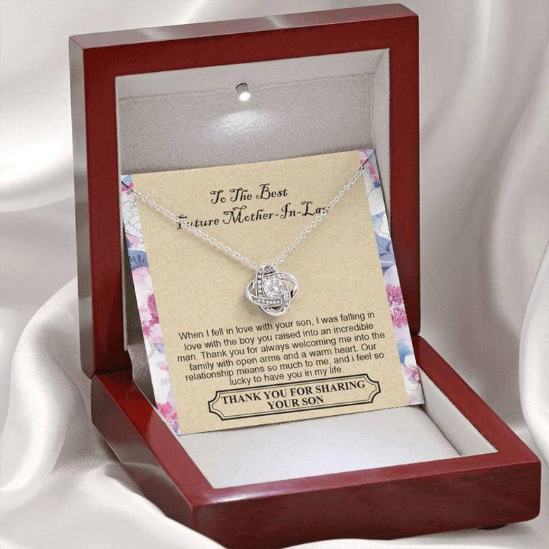 To The Best Future Mother-In-Law - Thank You For Always Welcoming Me Into The Family With Open Arms And A Warm Heart - Love Knot Necklace