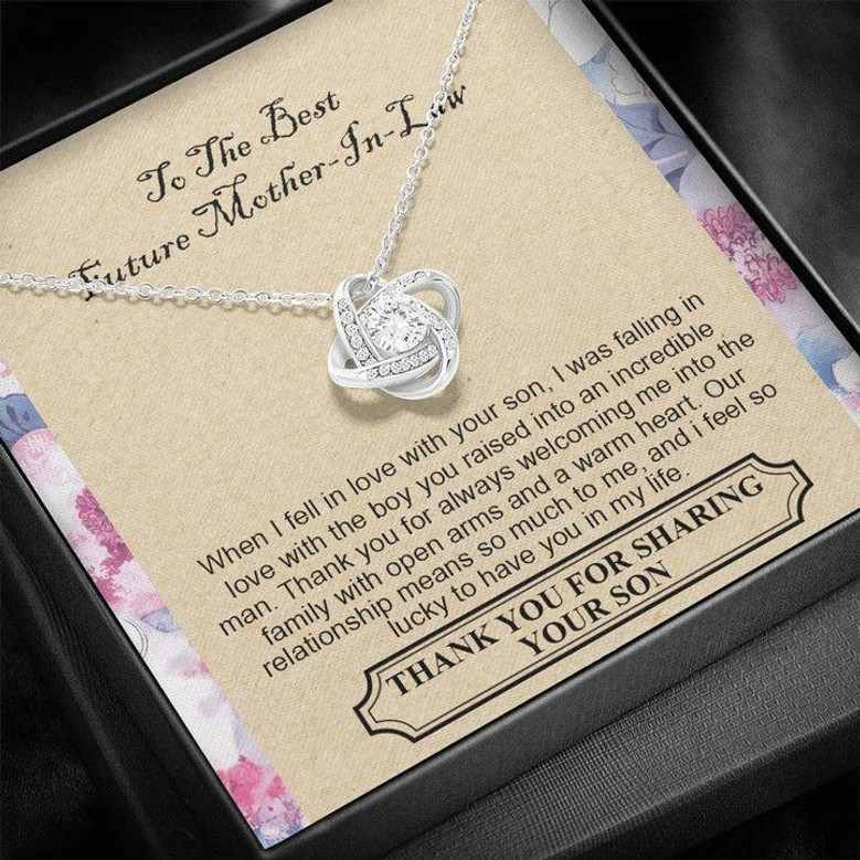 To The Best Future Mother-In-Law - Thank You For Always Welcoming Me Into The Family With Open Arms And A Warm Heart - Love Knot Necklace