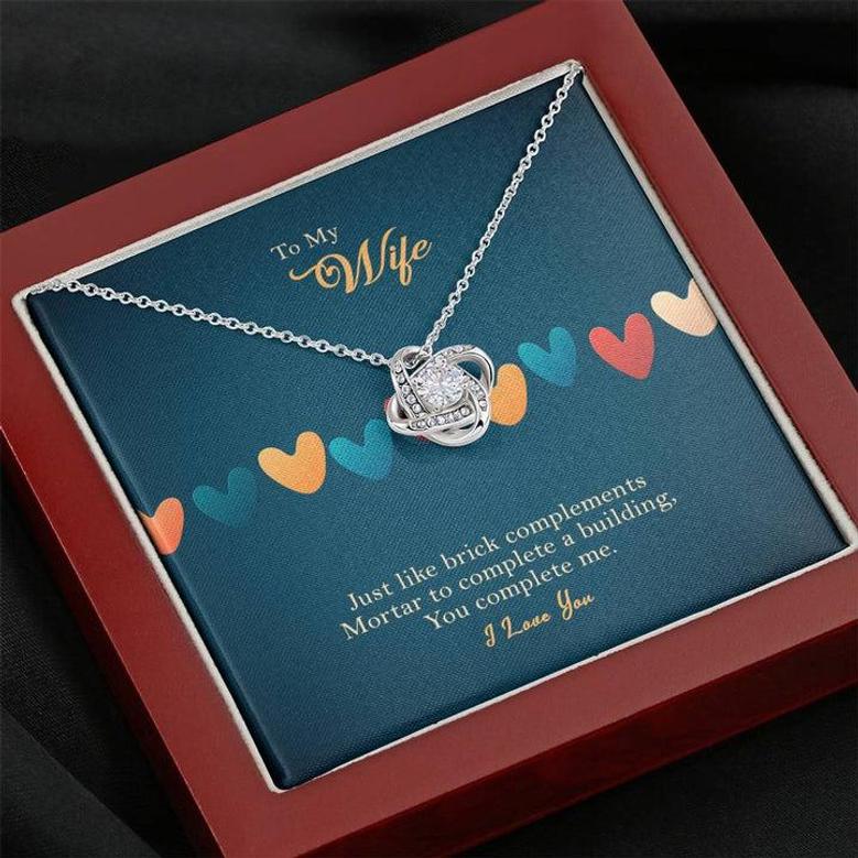 You Complete Me | Personalized Gift💓 Love Knot Necklace