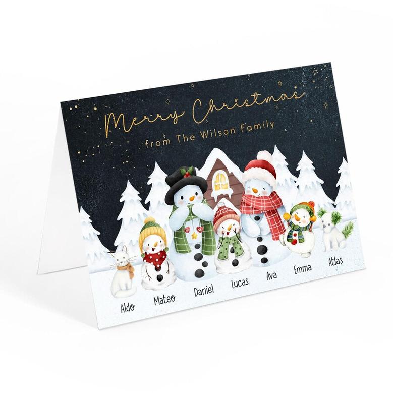 Christmas Cards Personalized, Family Holiday Card, Xmas Greeting Card