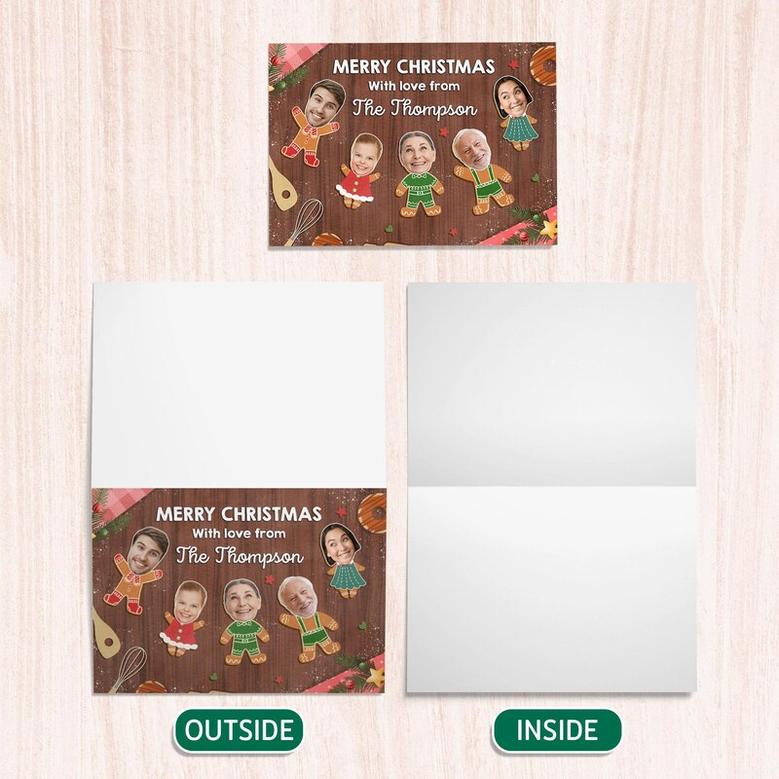 Christmas Cards Personalized, Funny Photo Card, Funny Family Folded Card