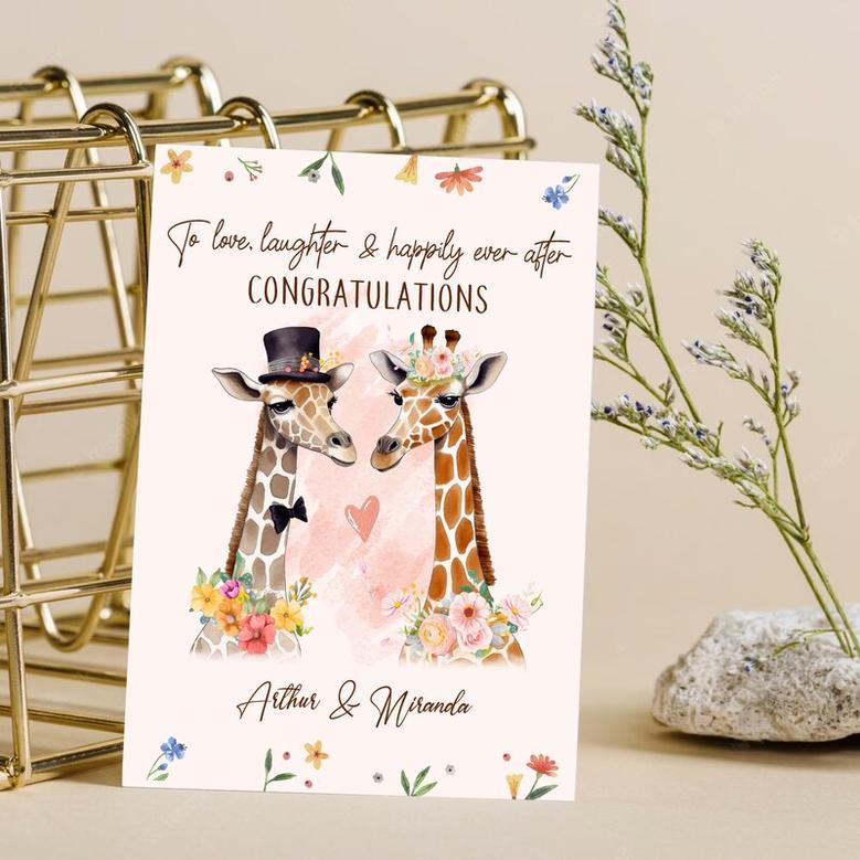Congratulations Wedding Card, Personalized Wedding Card, Custom Cards