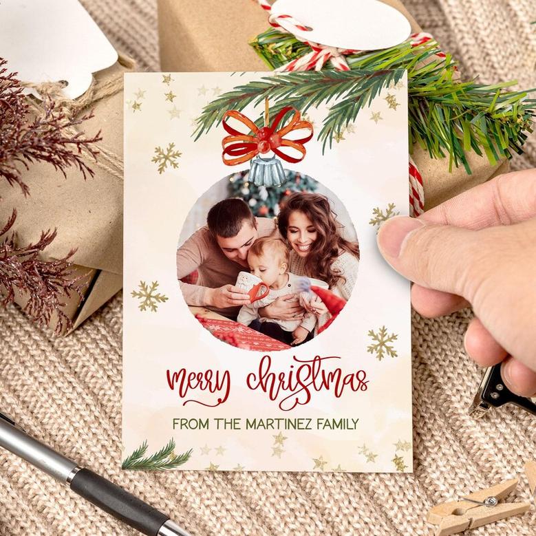 Family Holiday Card, Christmas Cards Personalized, Custom Photo Card