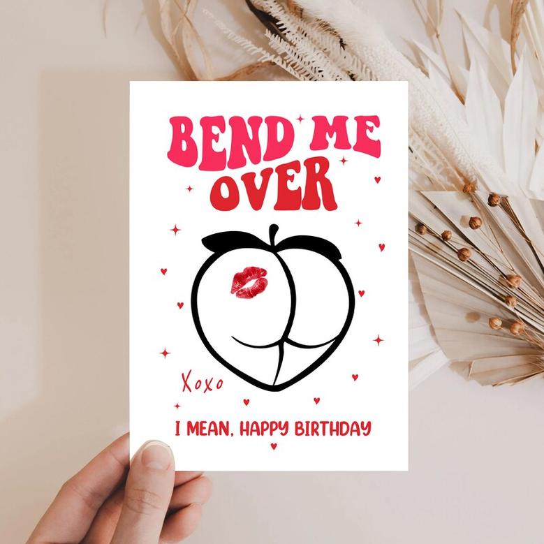 Funny Birthday Cards, Bend Me Over Greeting Card, Funny Husband Card