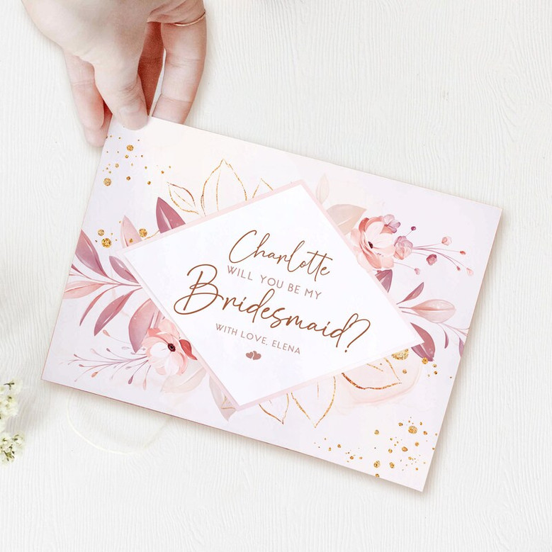 Personalized Bridesmaid Proposal Card, Will You Be My Bridesmaid Card