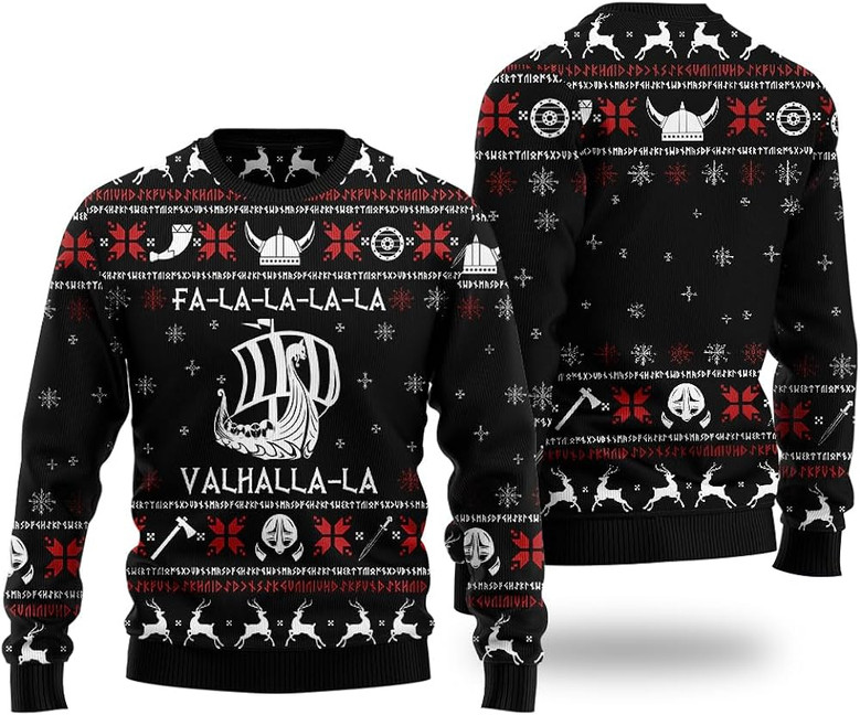 Viking Unisex Ugly Christmas Sweater for Men , Ugly Christmas sweatshirt Funny