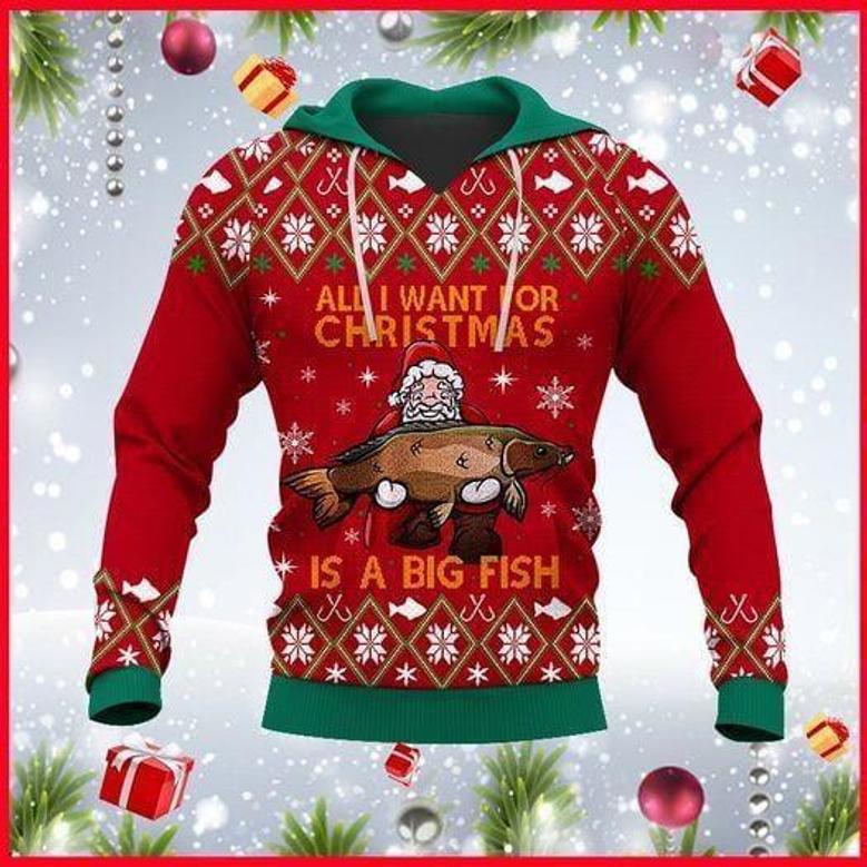 All I Want For Christmas Is A Big Fish Ugly Christmas Sweater