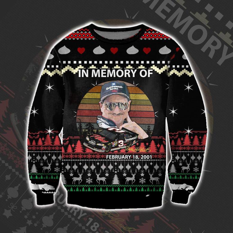 All Over Print Dale Earnhardt Ugly Christmas Sweater