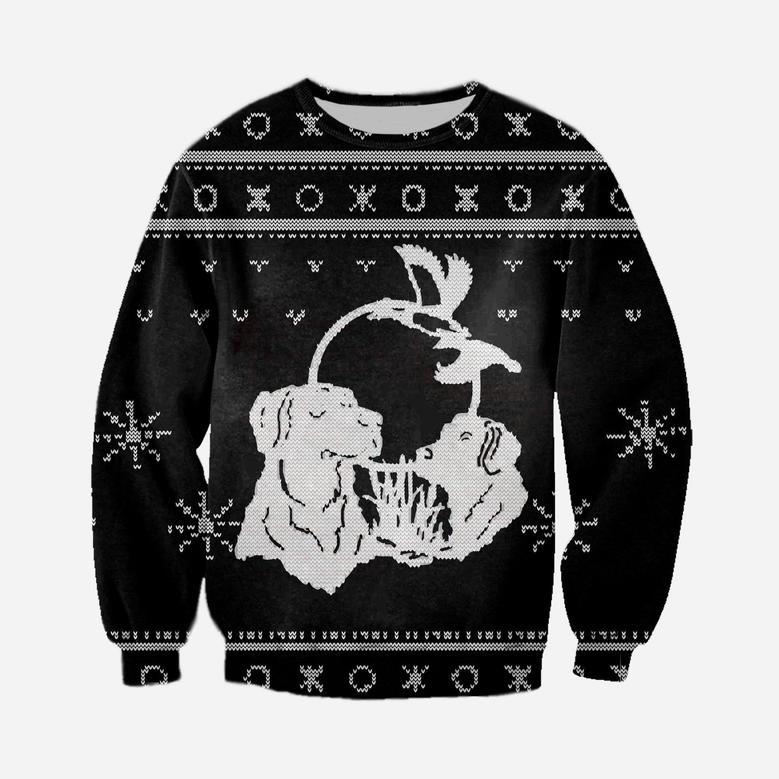 All Over Printed Hunting Ugly Christmas Sweater , Skull tattoos, skull T