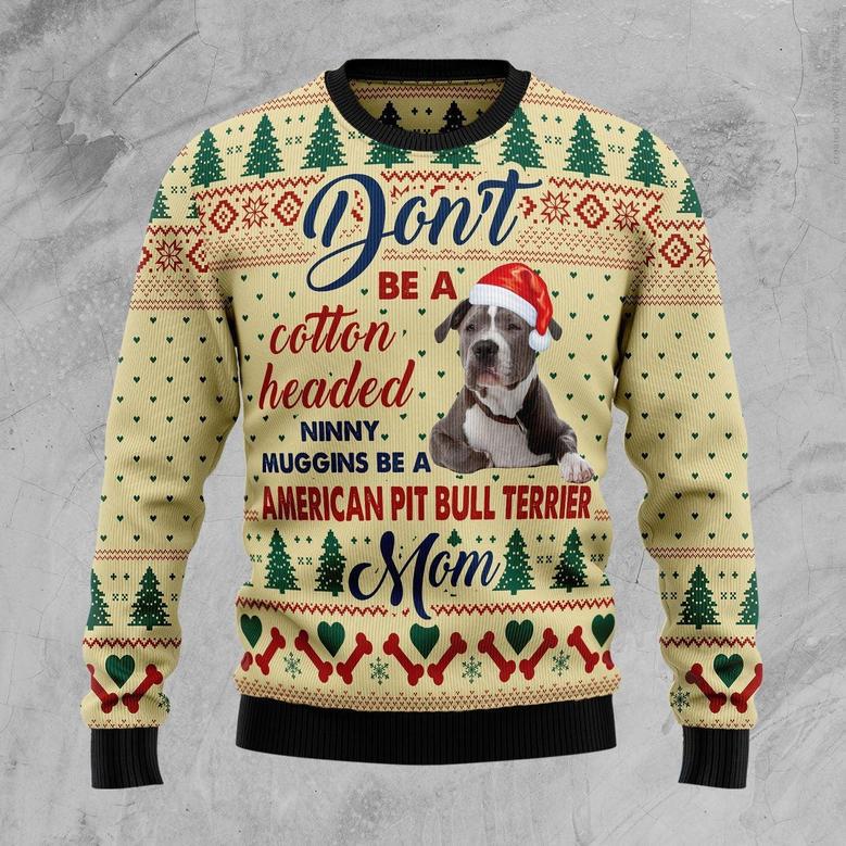 American Pit Bull Terrier Mom Ugly Christmas Sweater