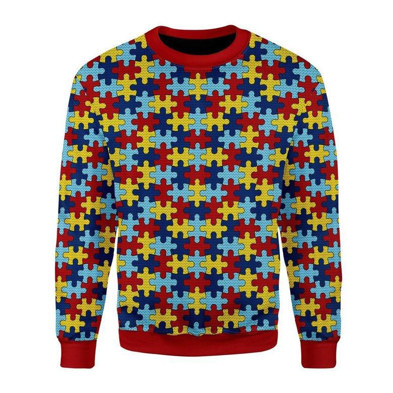 Autism Puzzel Ugly Christmas Sweater