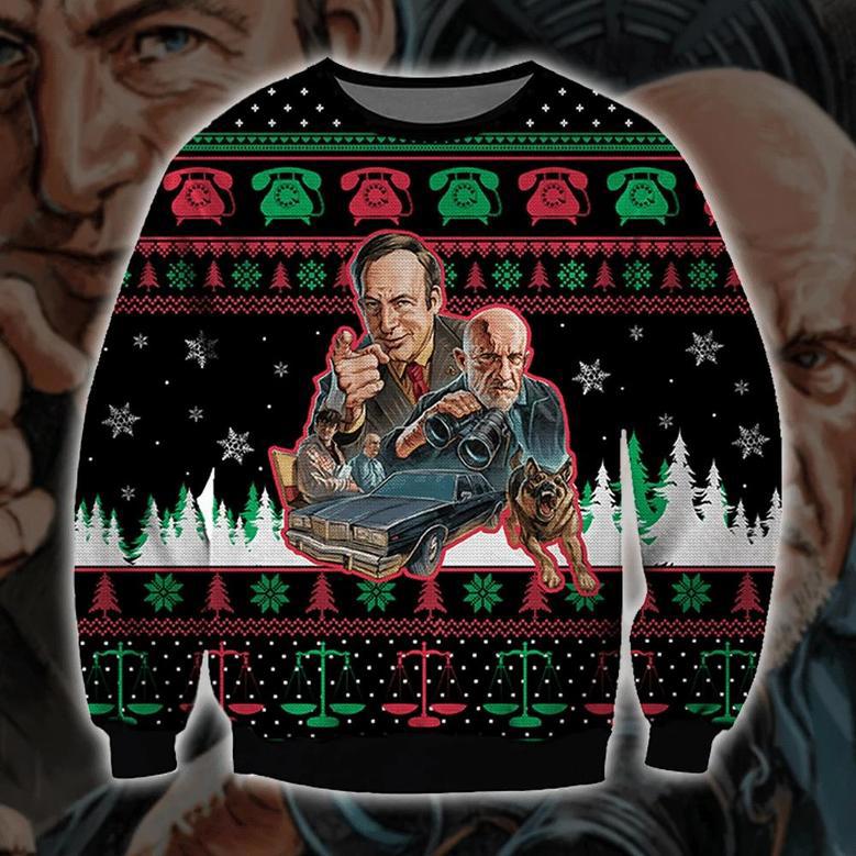 Battle Call Saul Knitting Pattern Print Ugly Christmas Sweater