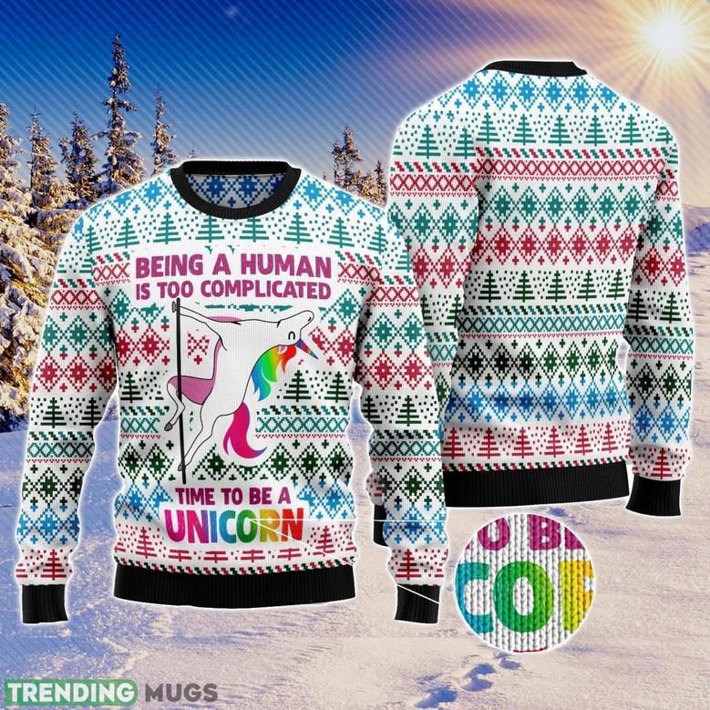 Be A Unicorn Ugly Christmas Sweater Aop All Over Printed Sweater