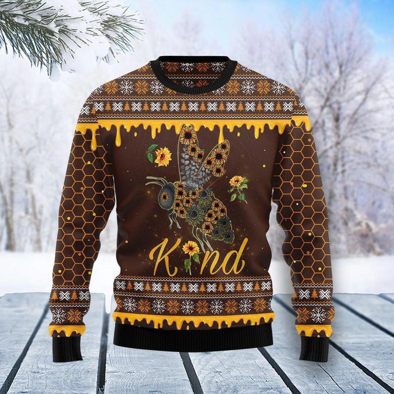 Bee Kind Sunflower Ugly Christmas Sweater