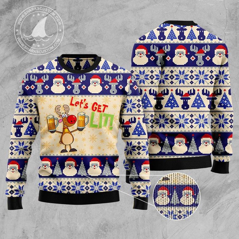 Beer Ugly Christmas Sweater unisex womens & mens, couples matching, friends, funny family sweater gifts