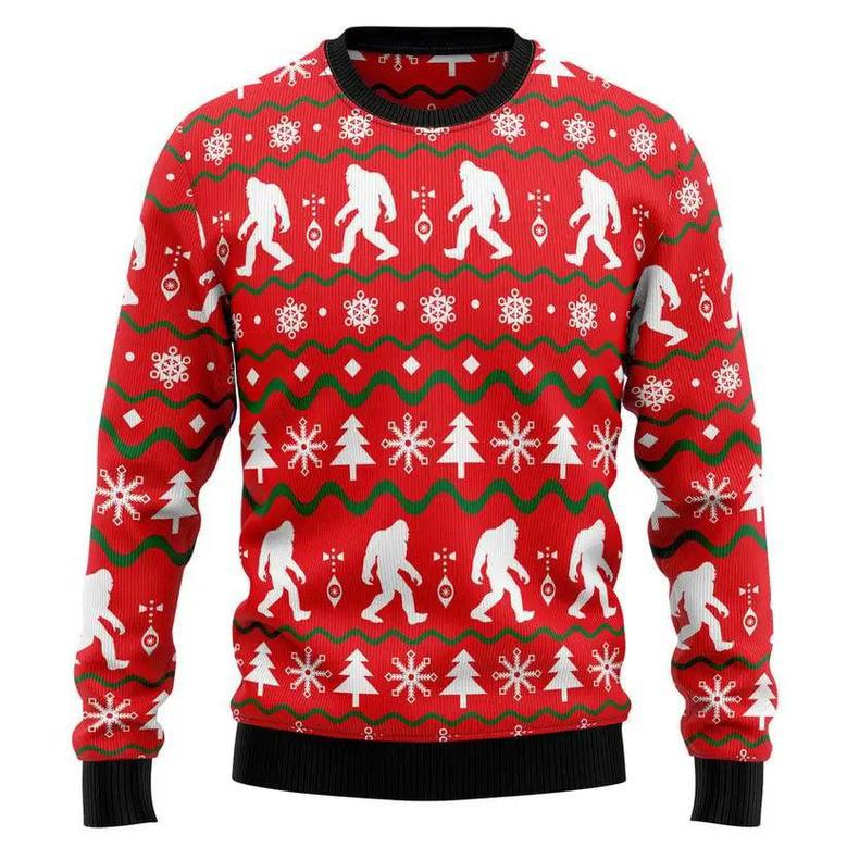 Bigfoot red Ugly Christmas Sweater, Jumper for men and women