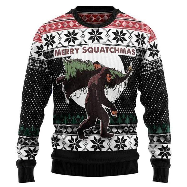 Bigfoot Squatchmas Ugly Christmas Sweater、