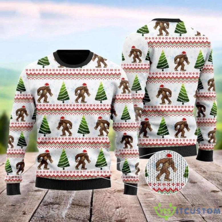 Bigfoot Ugly Christmas Sweater, Jumper