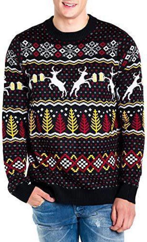 Black Caribrew Ugly Christmas Sweater