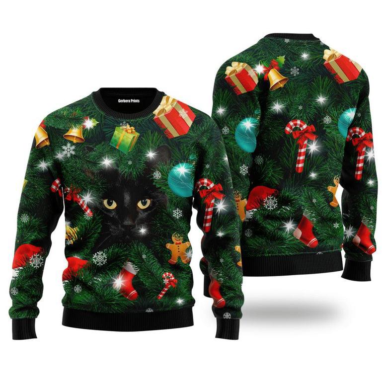 Black Cat Family Christmas Ugly Christmas Sweater, Jumper For Men & Women Adult