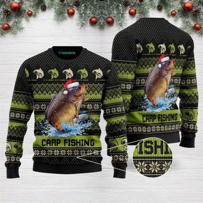 Carp Fishing For Ugly Christmas Sweater