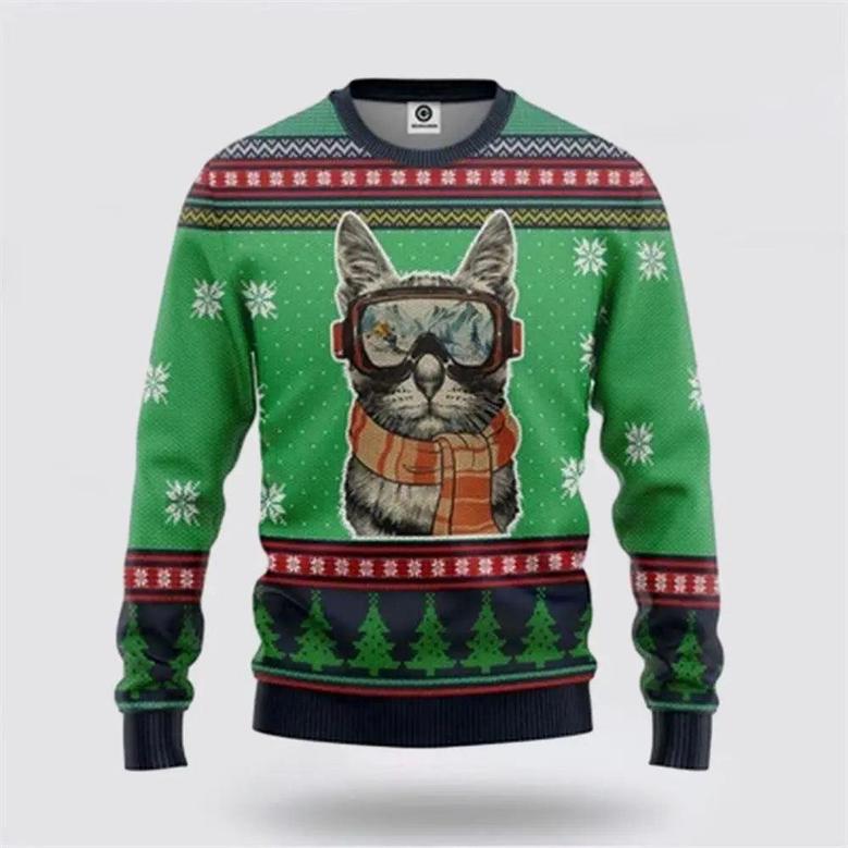 Cat Ugly Christmas Sweater, Jumper – Cat Lover Christmas Sweater