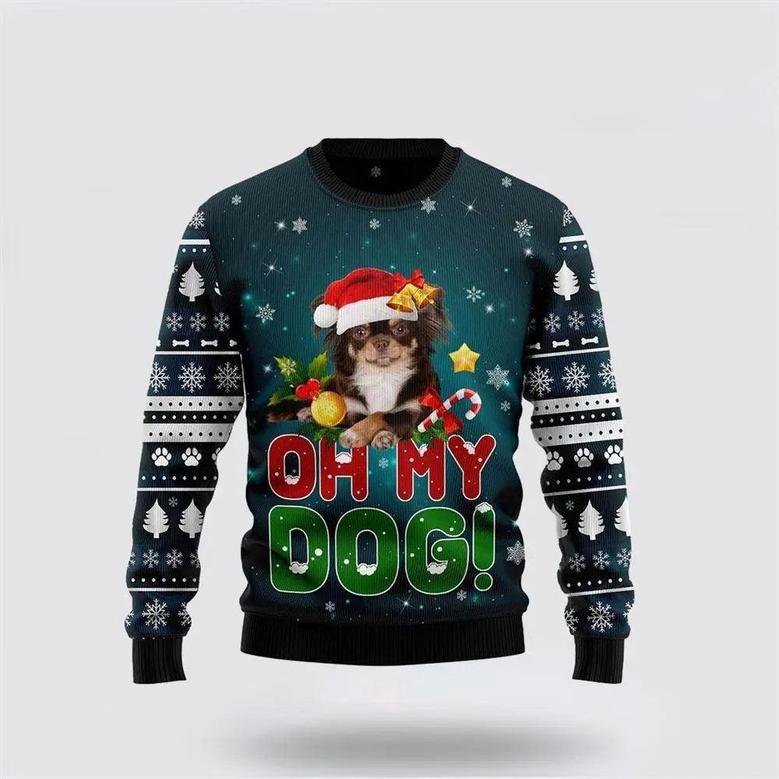 Chihuahua Oh My Dog Ugly Christmas Sweater, Jumper