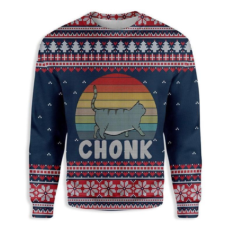 Chonk Cat Ugly Christmas Sweater