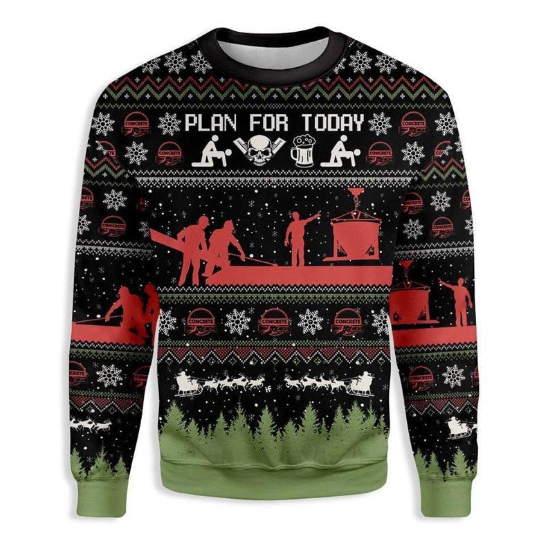 Christian Concrete Finisher Ugly Christmas Sweater