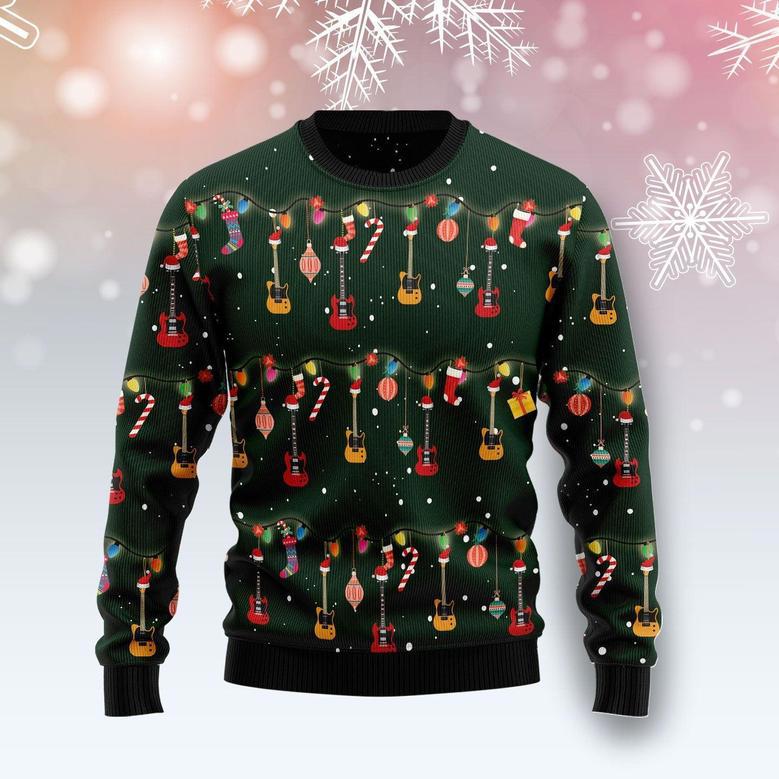 Christmas Instrument Guitar Ugly Christmas Sweater