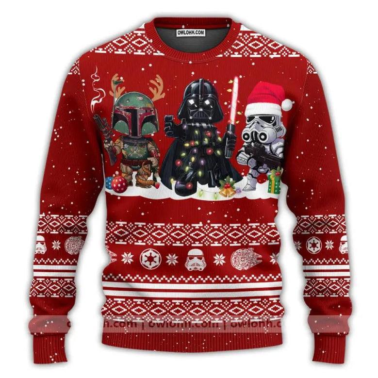 Christmas Star Wars Stormtrooper Darth Vader Mandalorian Christmas – Sweater