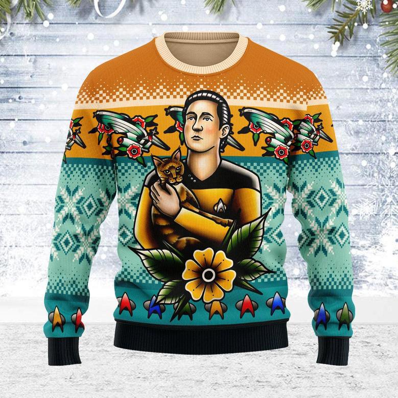 Christmas Wool Sweater Data & Spot Traditional Tattoo Flash Art Print